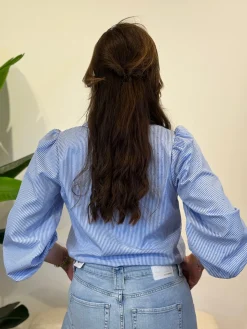 Blouse Bibi blauw gestreept