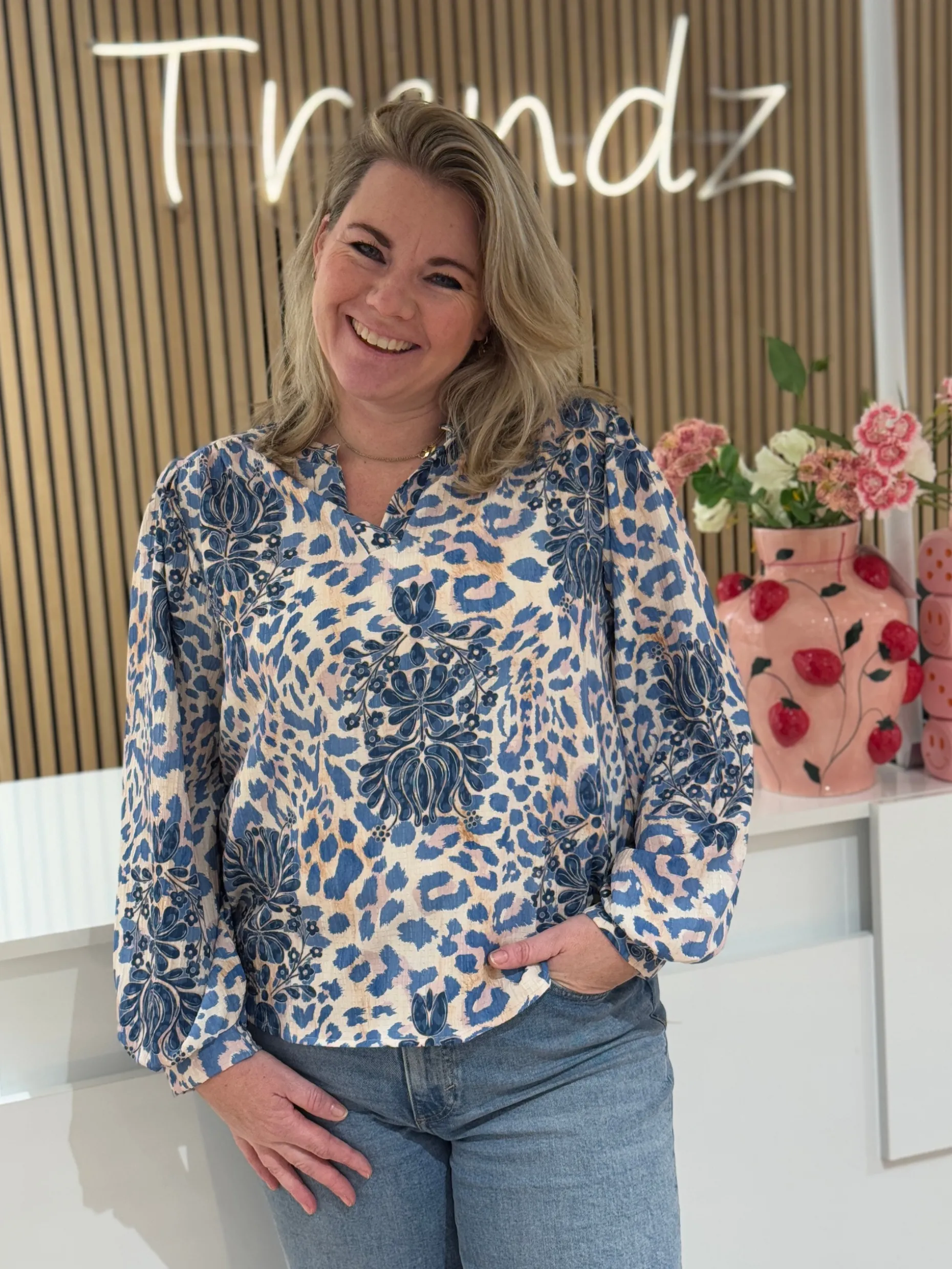 Blouse Maxime blauw