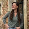 Blouse Mirthe travelstof balsam green