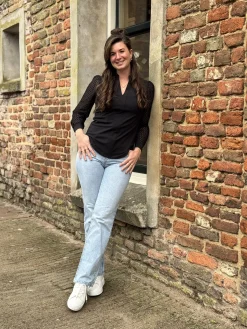 Blouse Mirthe travelstof black