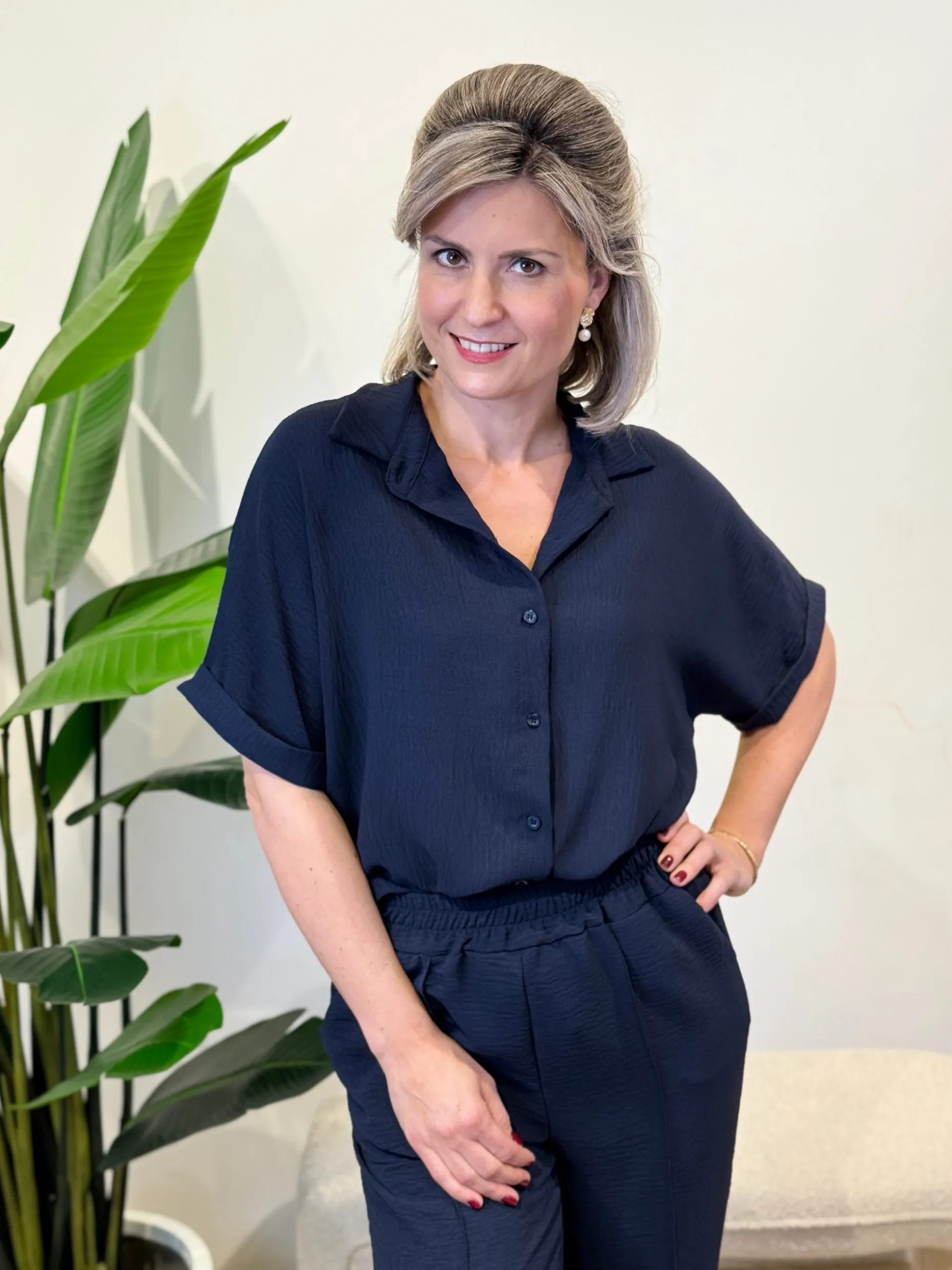 Blouse Tara donkerblauw
