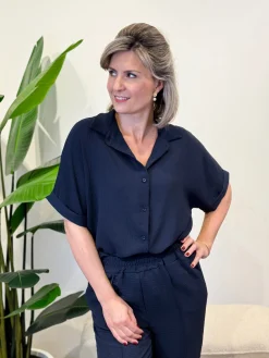 Blouse Tara donkerblauw