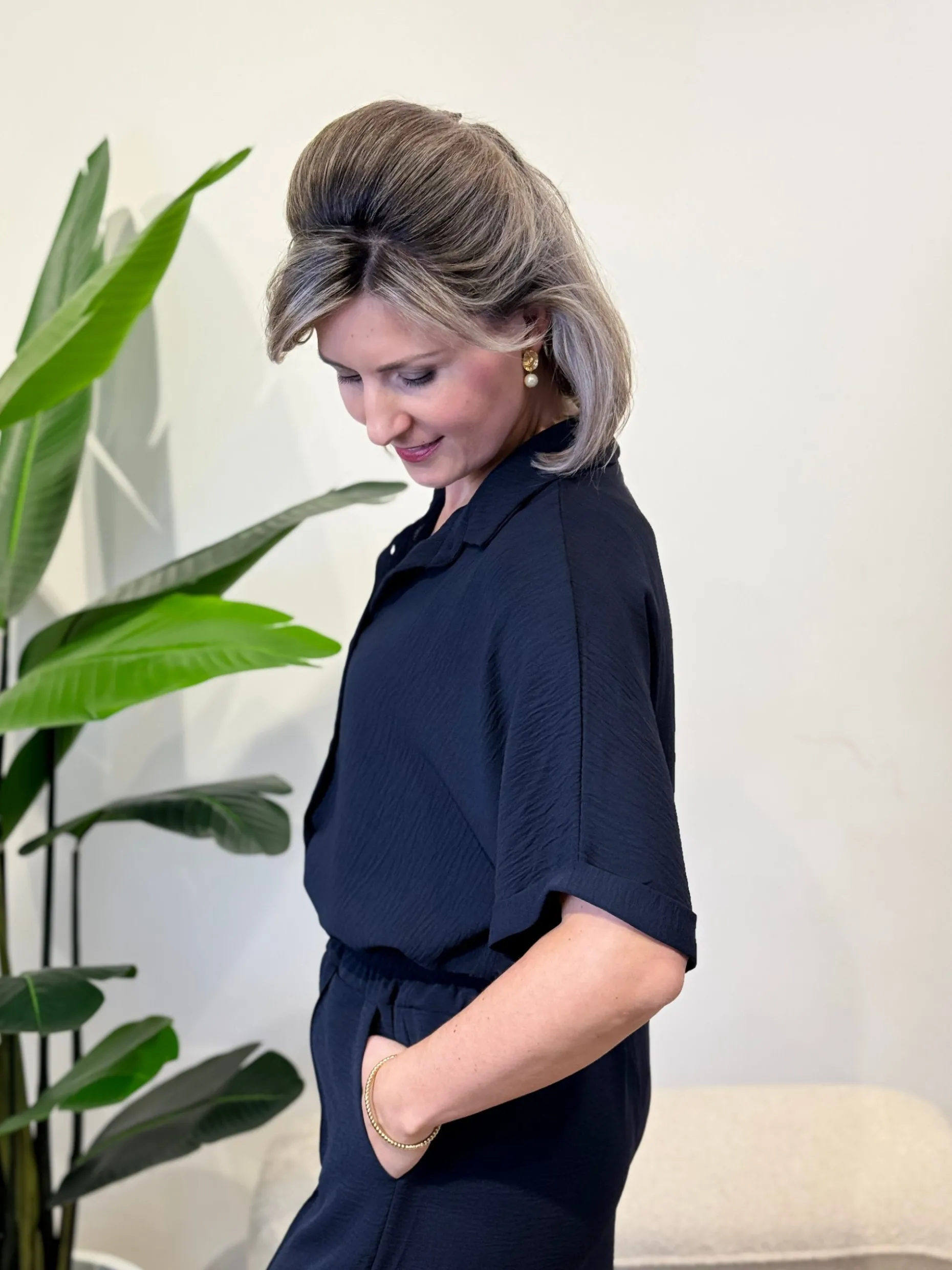 Blouse Tara donkerblauw