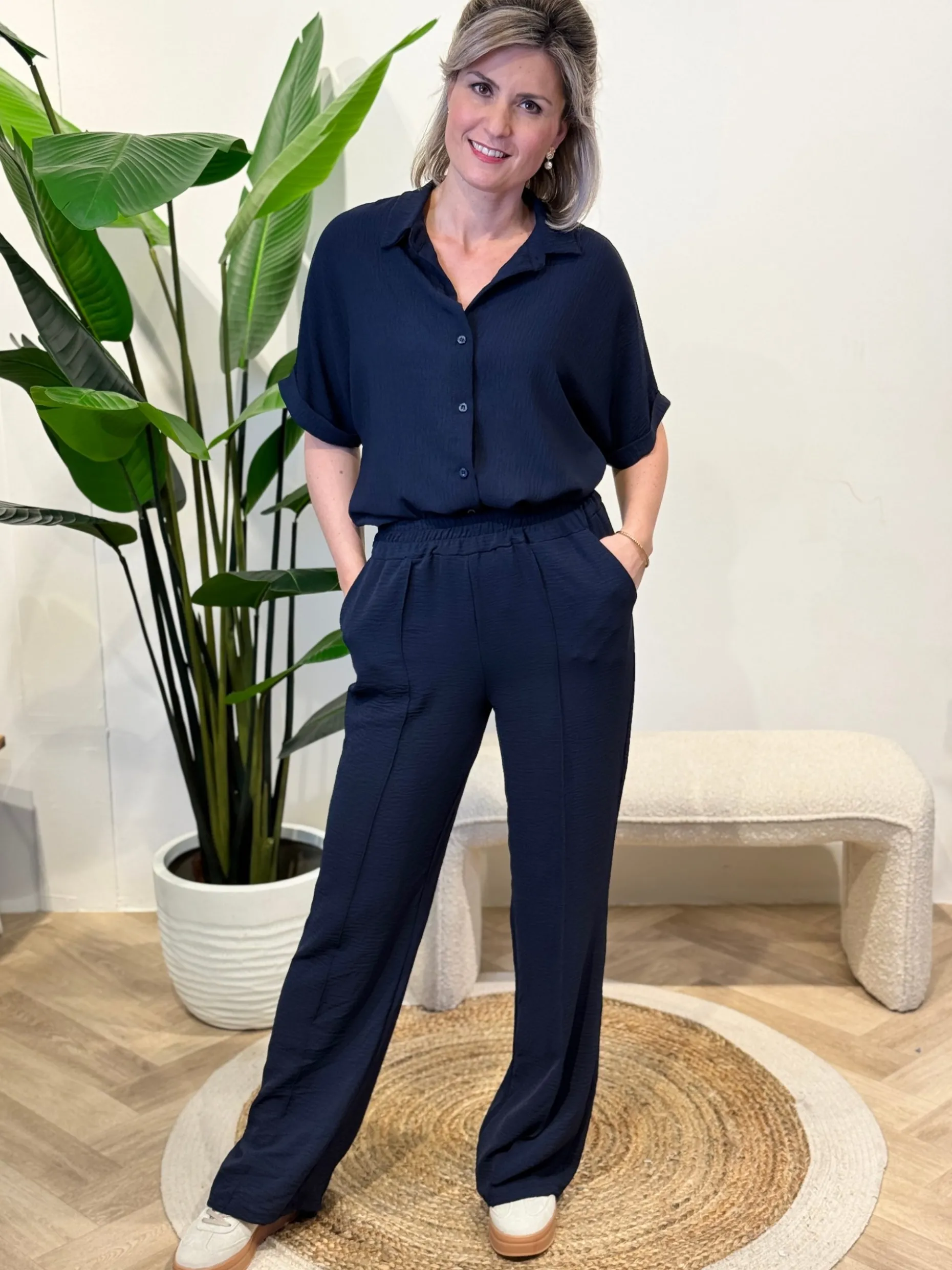 Blouse Tara donkerblauw