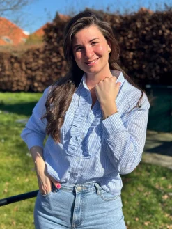 Blouse Wendy blauw gestreept