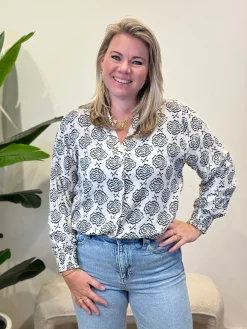 Blouse Yakandra blauw