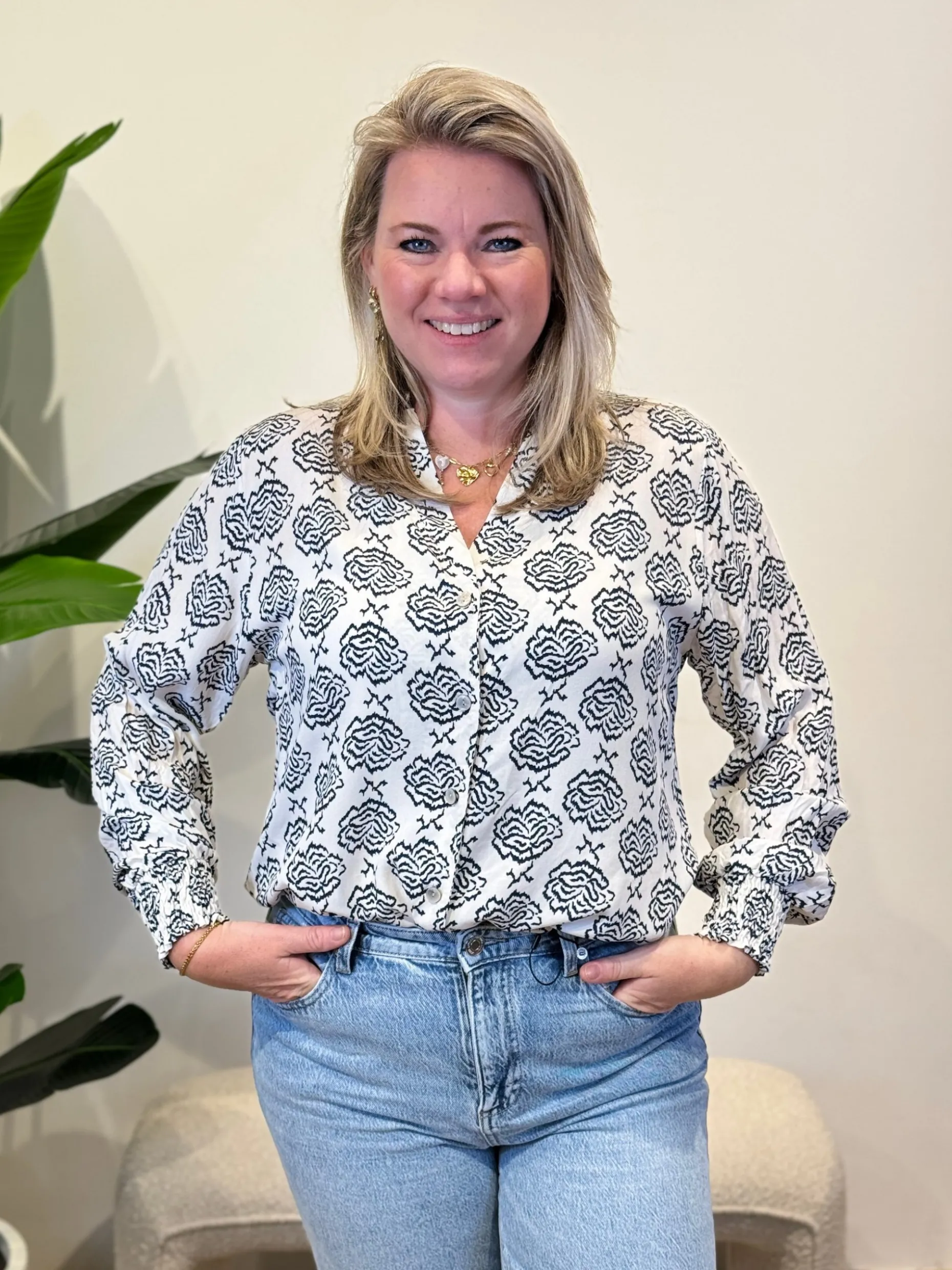 Blouse Yakandra blauw