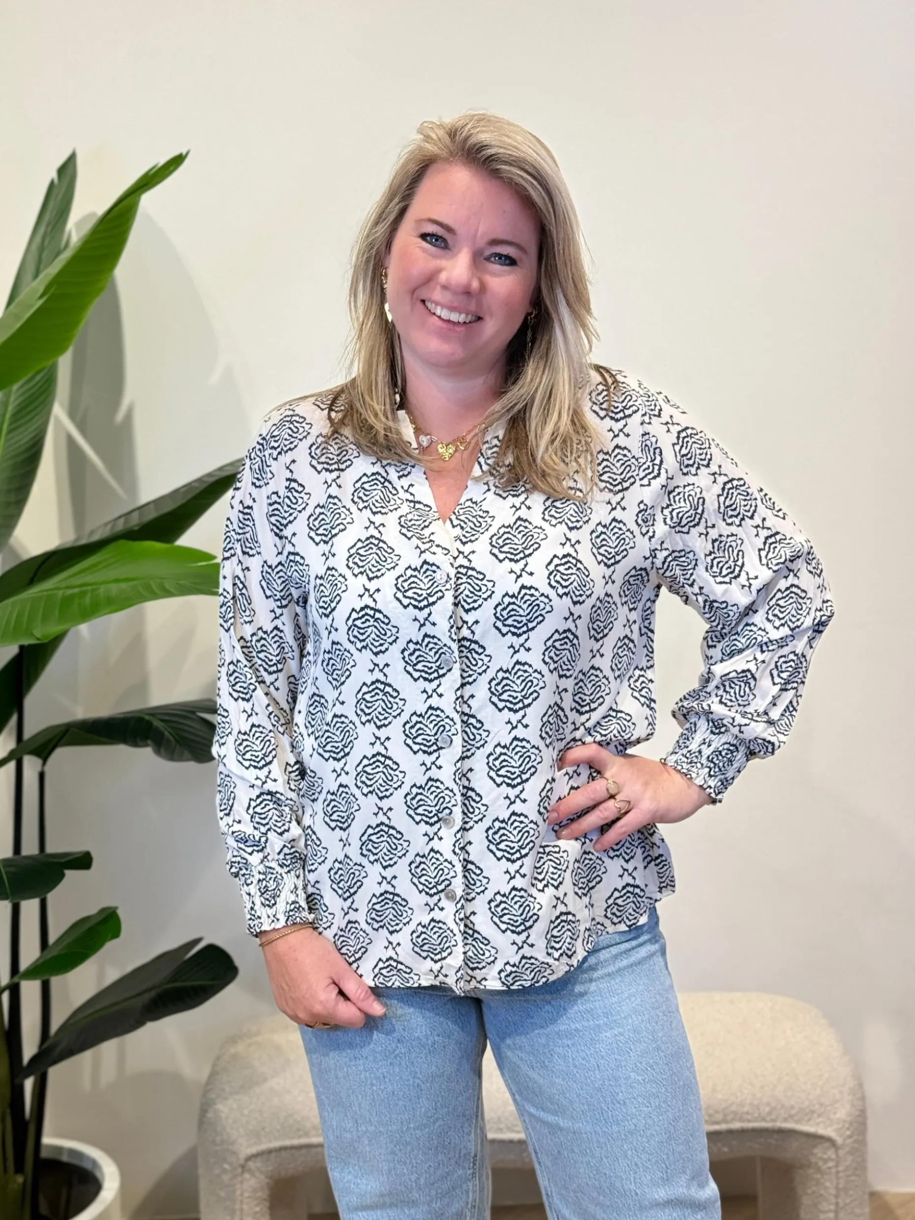 Blouse Yakandra blauw