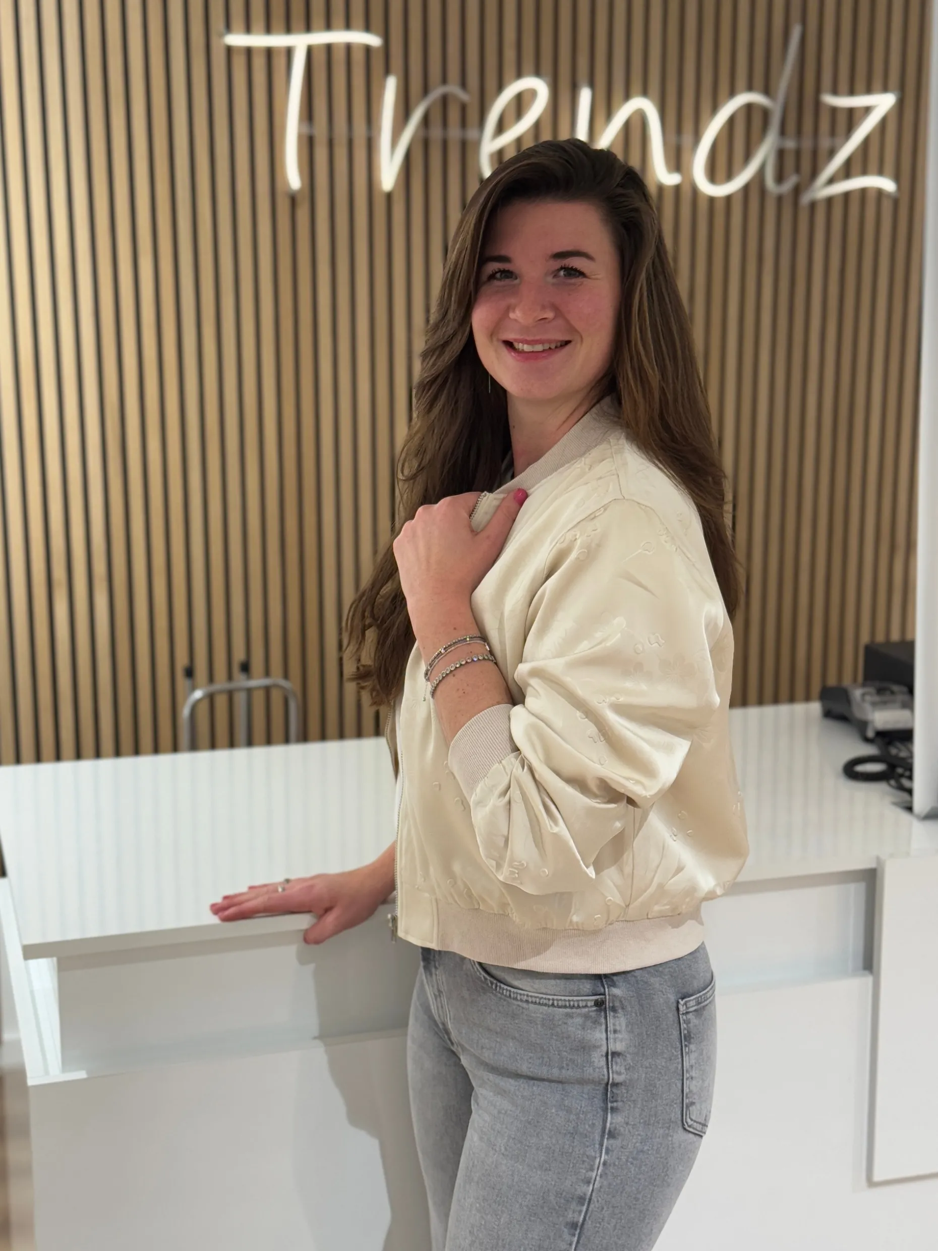 Bomber lente beige