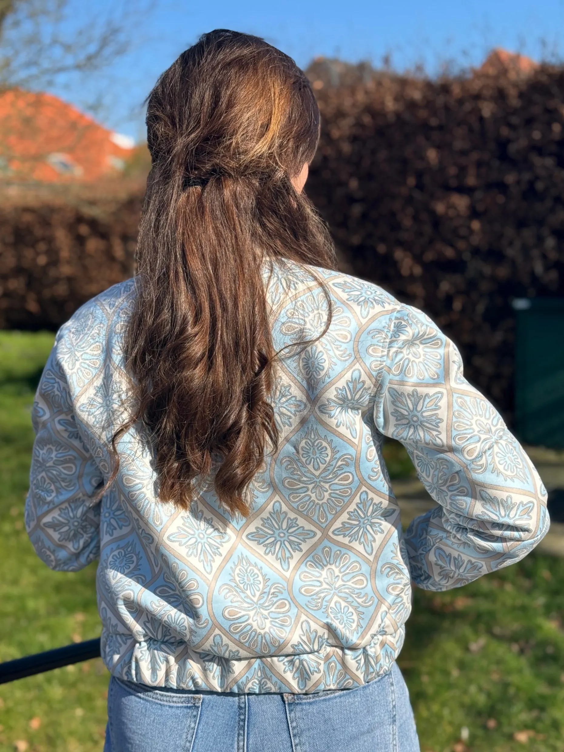 Bomberjasje Kate print blauw