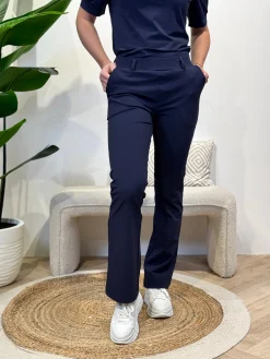 Broek Sanne navy travelstof