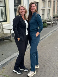 Broek Sanne shaded green travelstof