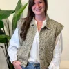 Denim gilet panter