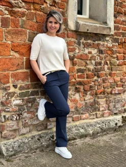 Flared broek Lois donkerblauw
