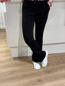 Flared pantalon Bente zwart
