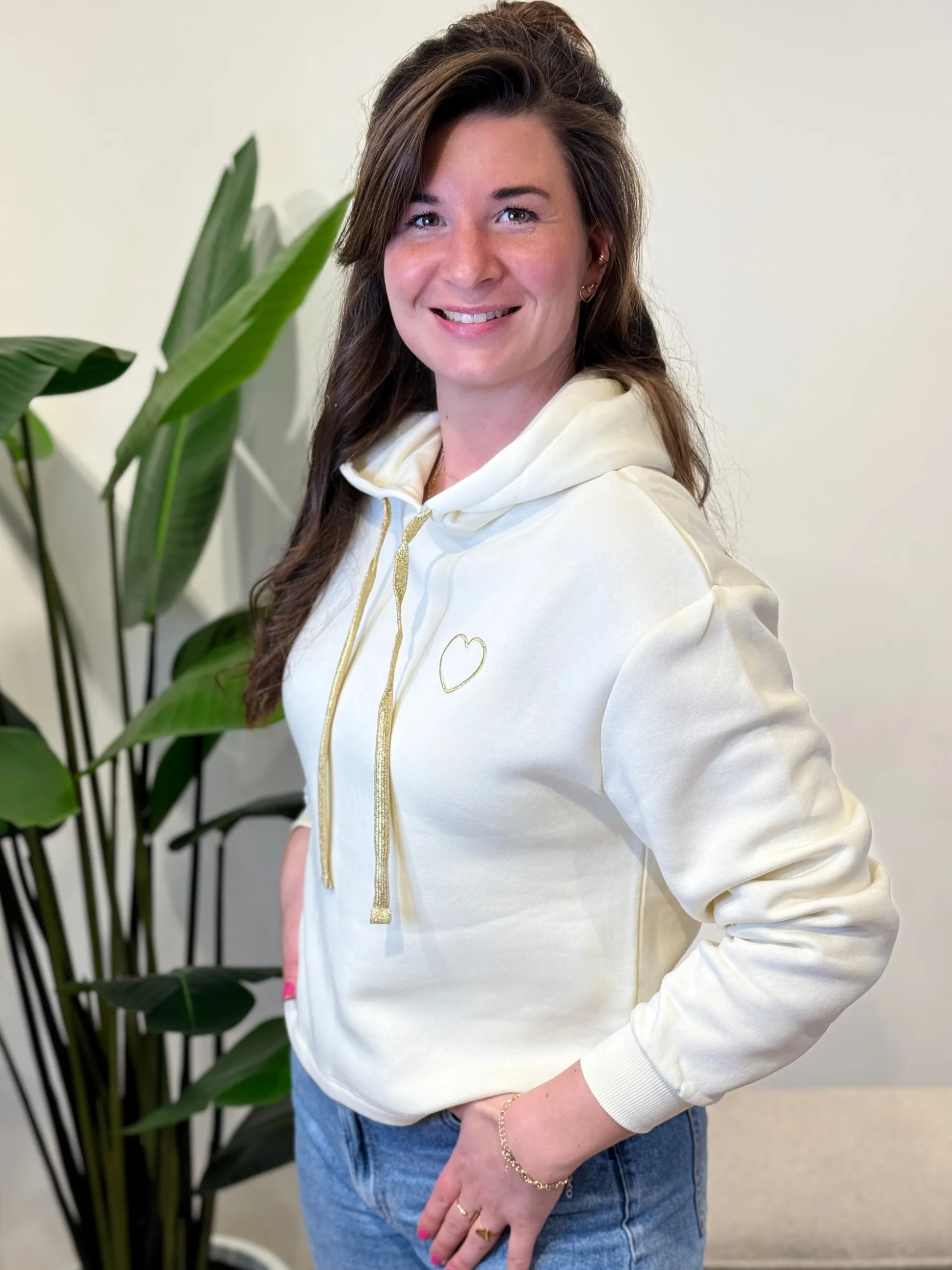Hoodie heart gold