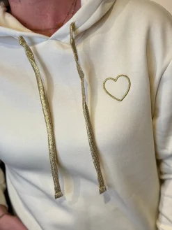 Hoodie heart gold