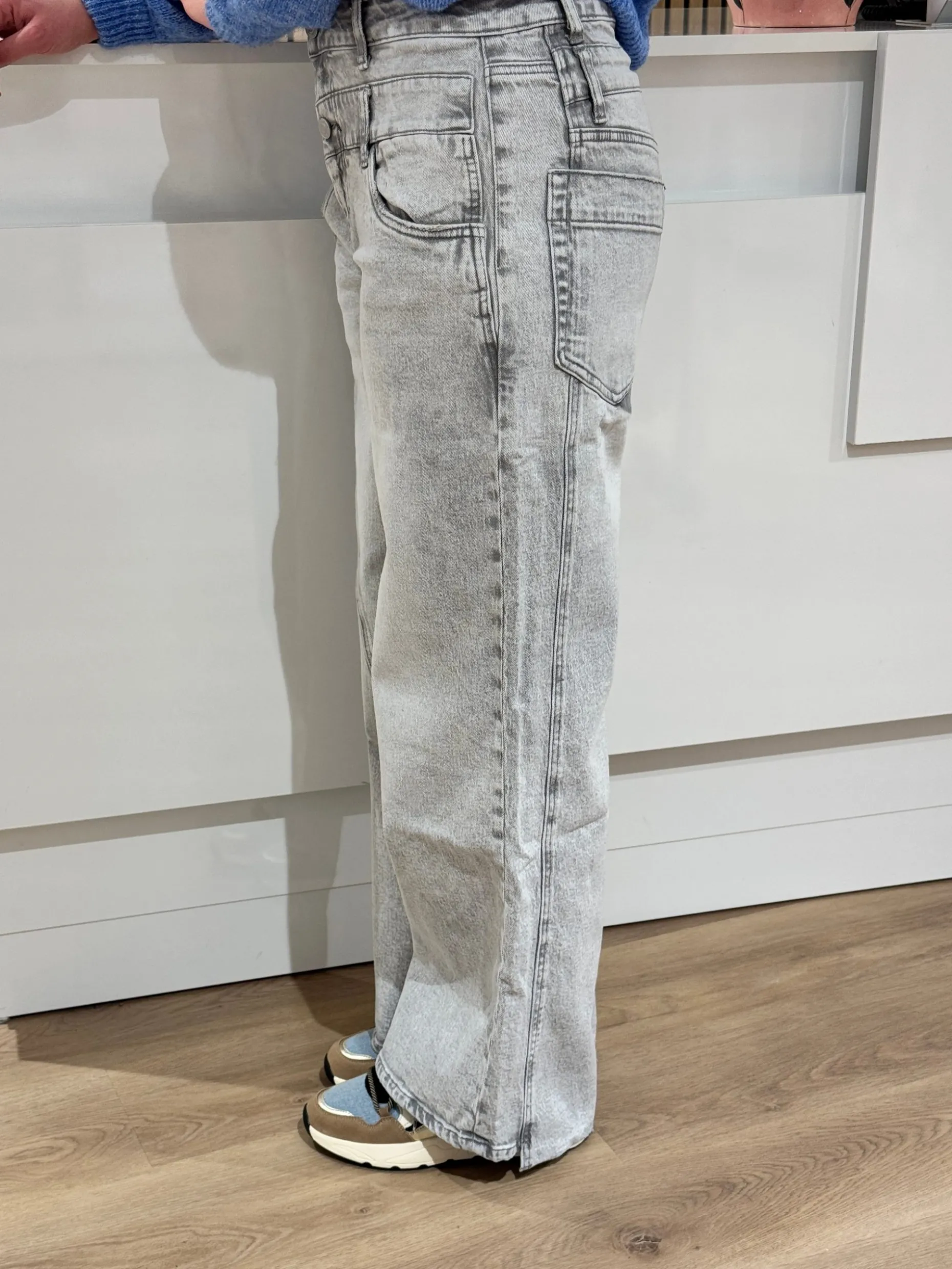Jeans Verena grey wide leg