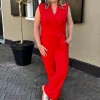 Jumpsuit Nancy rood