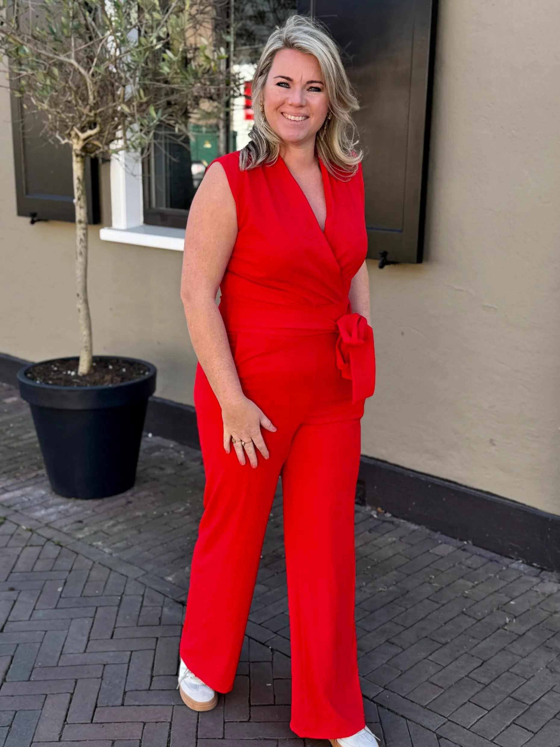 Jumpsuit Nancy rood