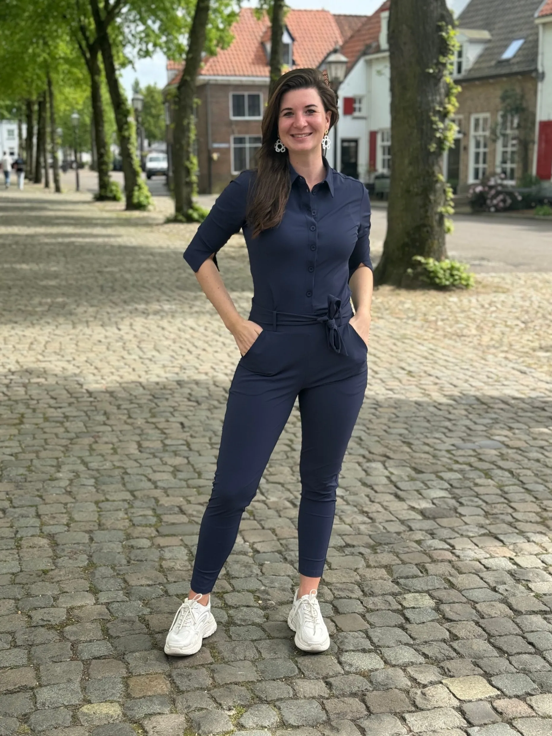 Jumpsuit Travelstof Emily dark blue