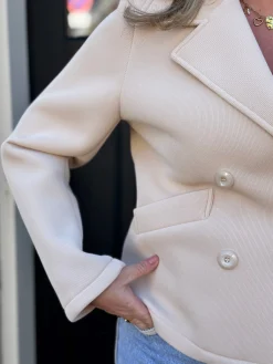 Korte trenchcoat Yuna beige