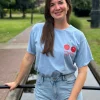 Shirtje Cherry blauw