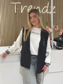 Shirtje Darlin’ wit/zwart