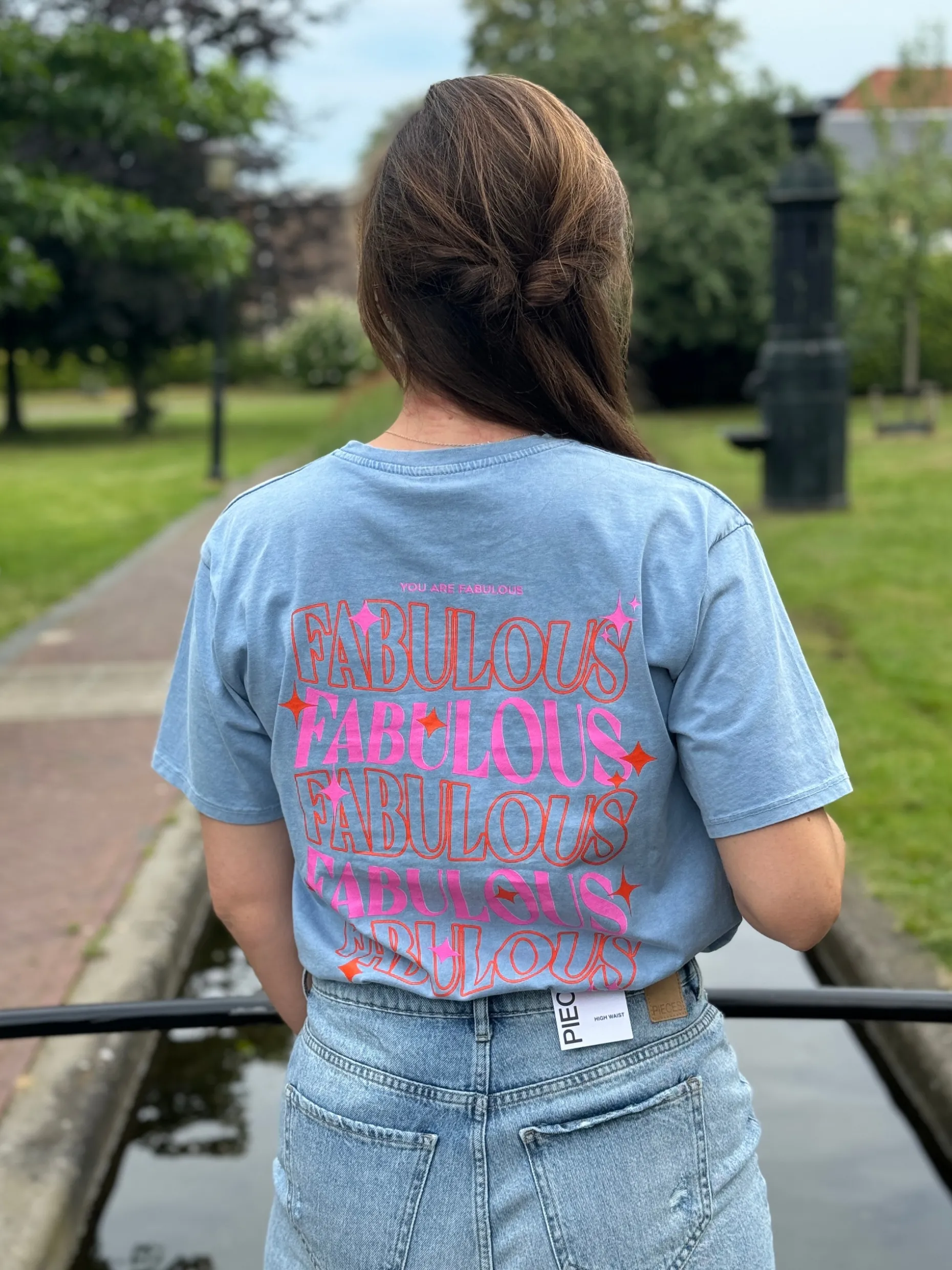 Shirtje Fabulous jeansblauw