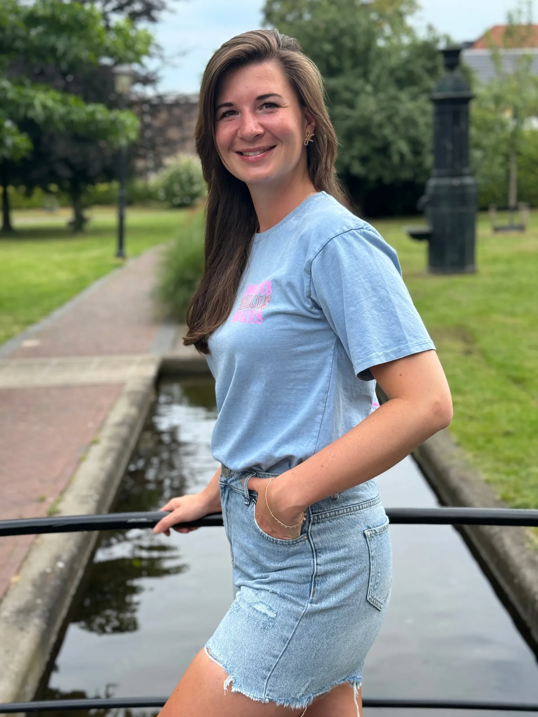 Shirtje Fabulous jeansblauw
