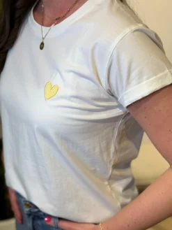 Shirtje Jisca hart geel