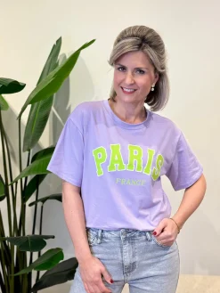 Shirtje Paris lila