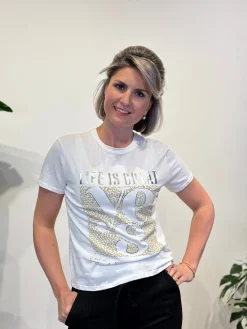 Shirtje Yes beige