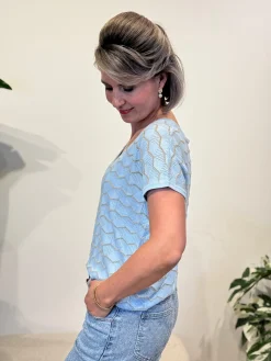 Shirtje Zigzag blauw