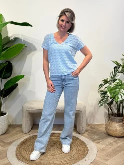 Shirtje Zigzag blauw