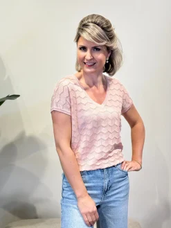 Shirtje Zigzag roze