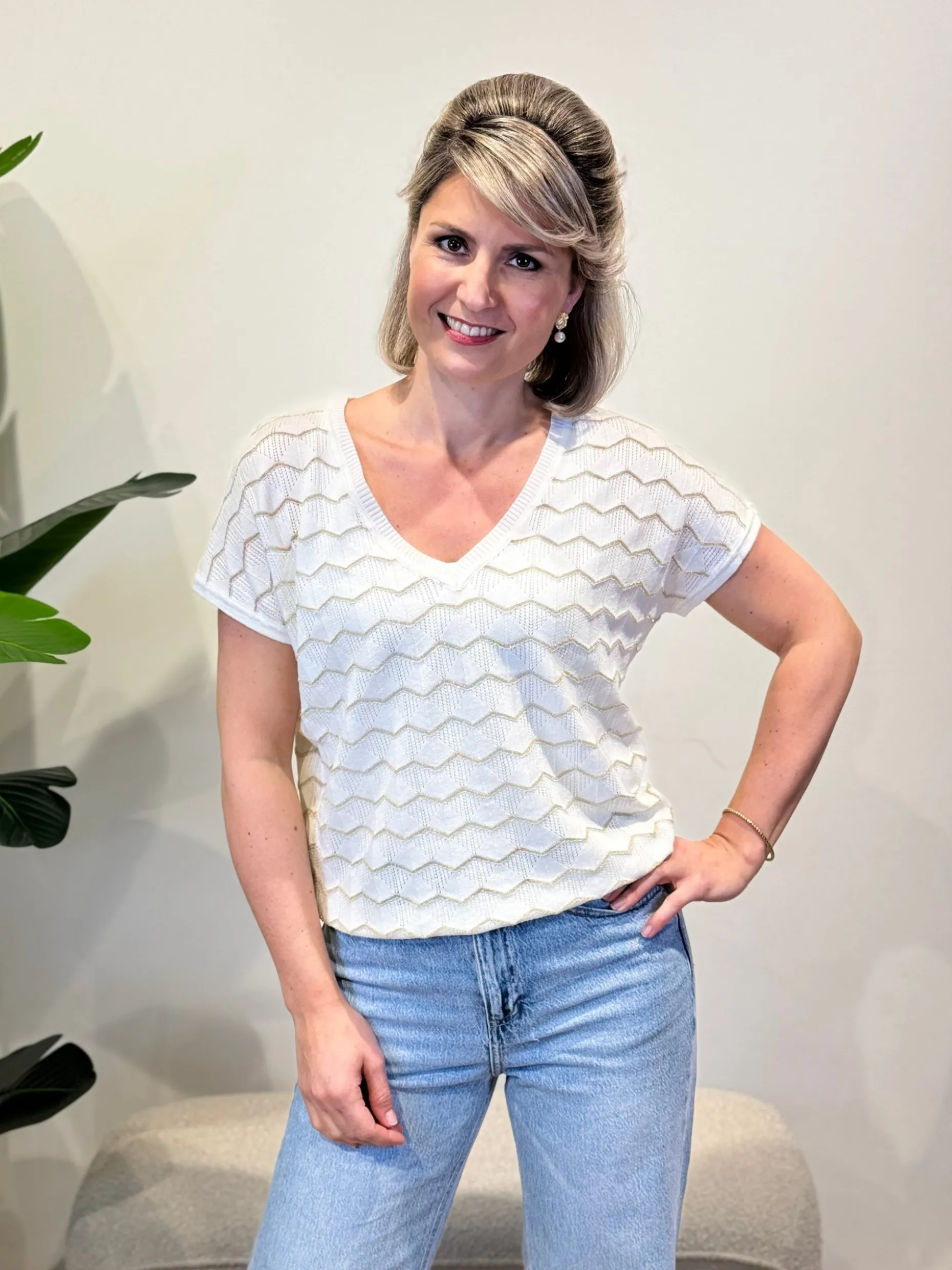 Shirtje Zigzag wit
