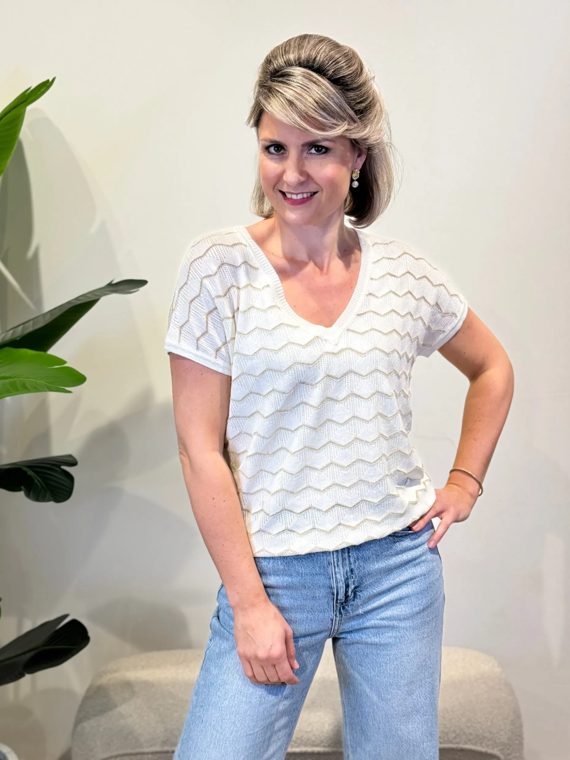 Shirtje Zigzag wit