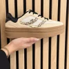Sneakers beige/black with combination