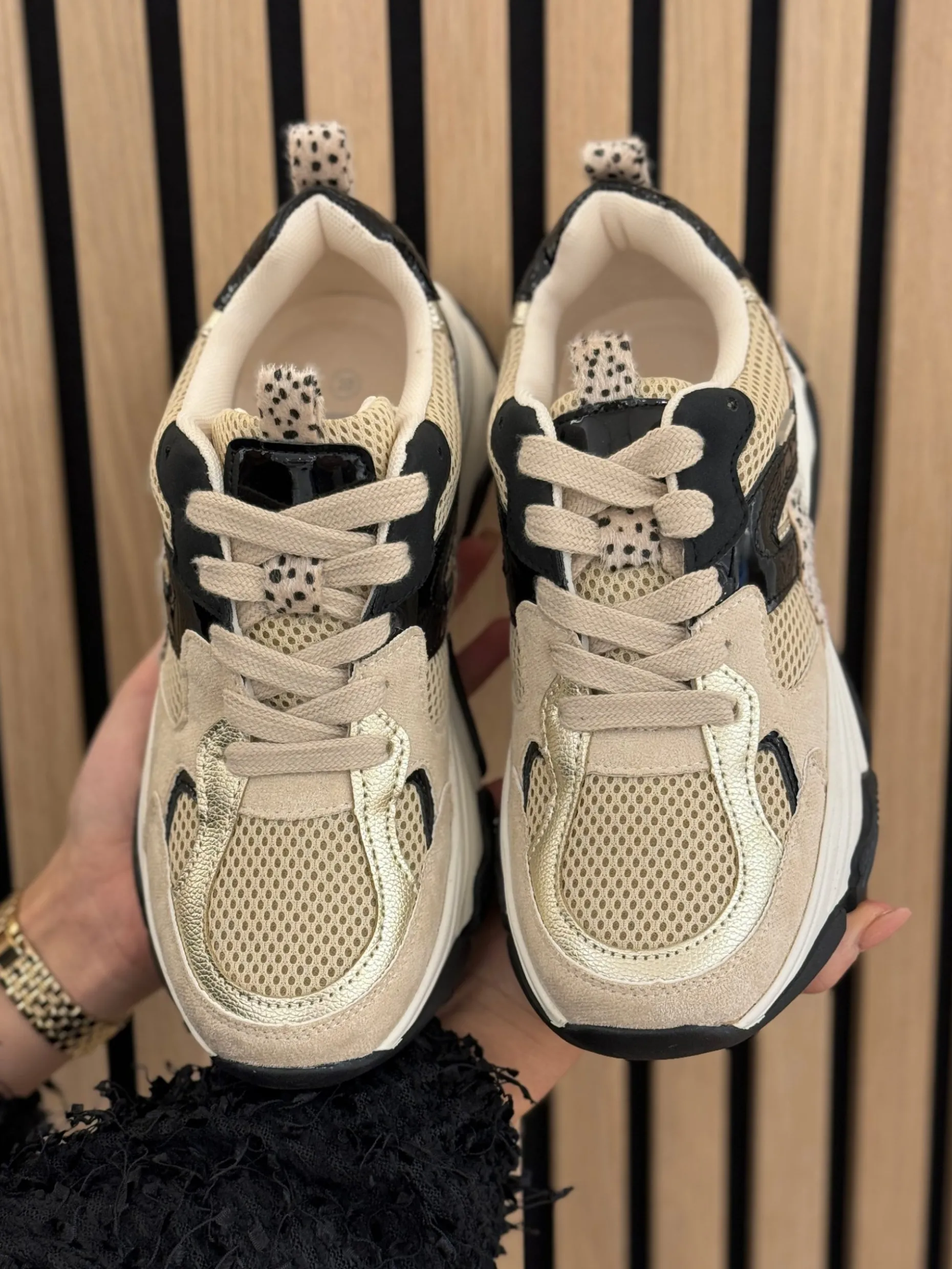 Sneakers Gigi beige with combination