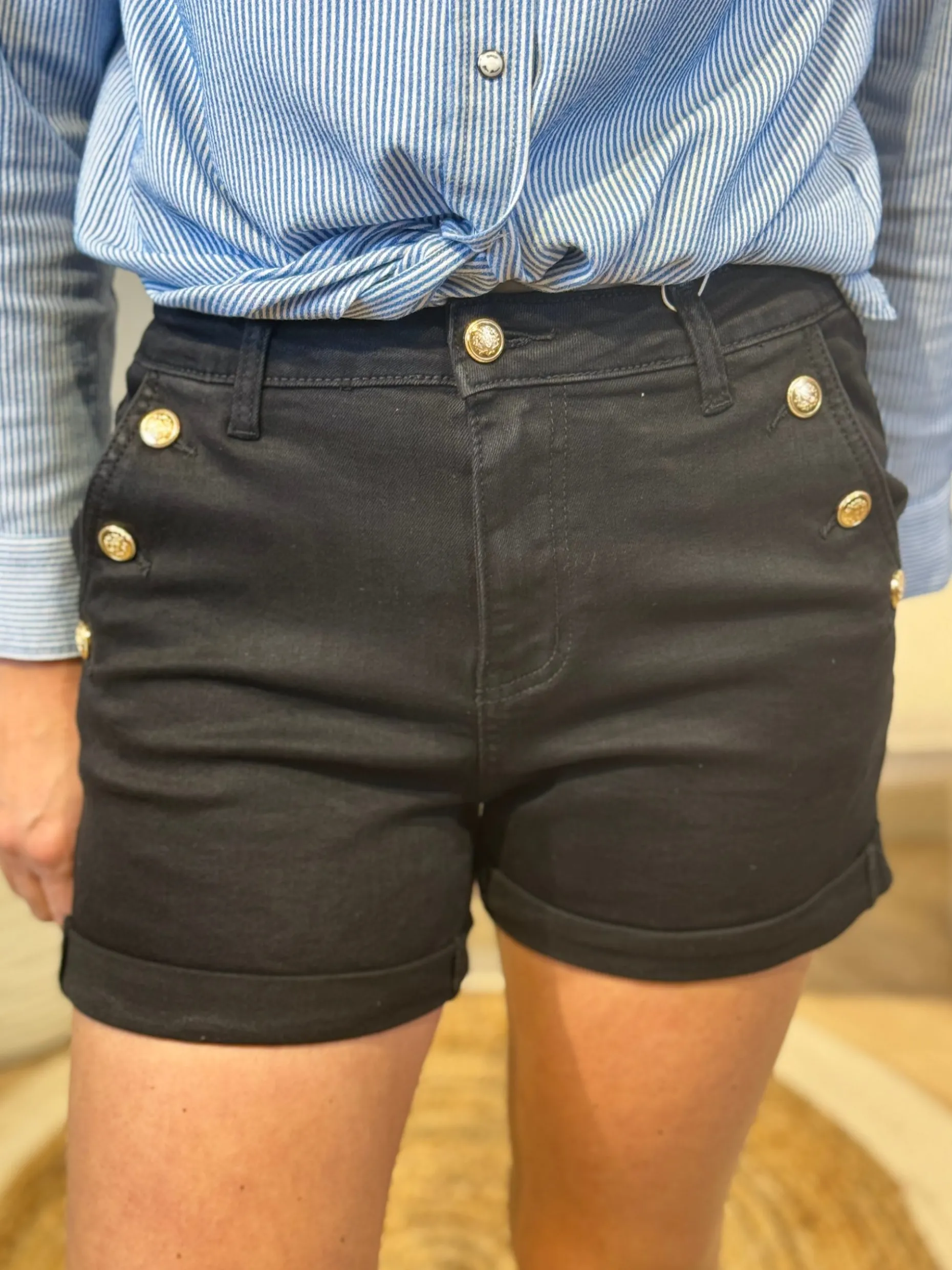 Spijkershortje Nina zwart