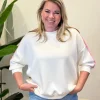 Sweater Leila wit/roze