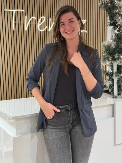 Travelstof blazer Mara anthracite