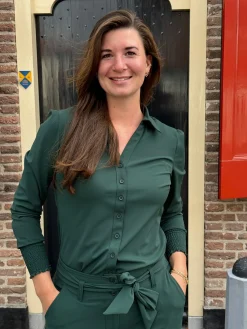 Travelstof blouse Eefke pine grove