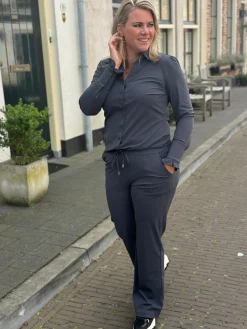 Travelstof broek Lotte anthracite