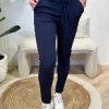 Travelstof broek Maaike navy