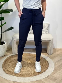 Travelstof broek Maaike navy