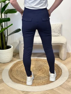 Travelstof broek Maaike navy