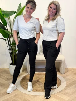 Travelstof broek Maaike zwart