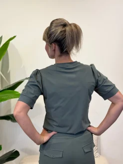 Travelstof shirt Diede balsam green